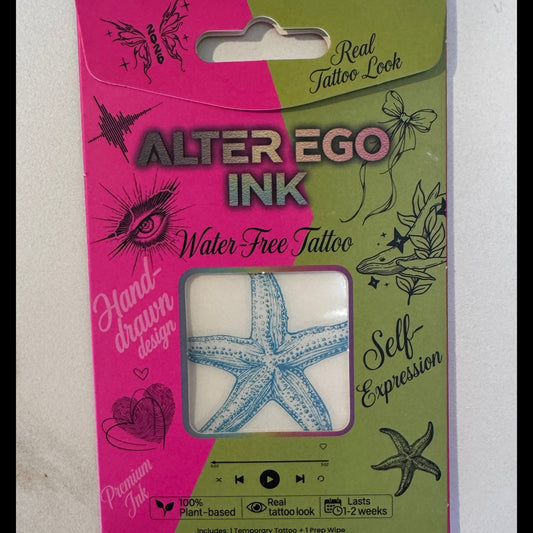 Seastar tattoo, Starfish tattoo, Ocean soul, Temporary Fine-Line Art