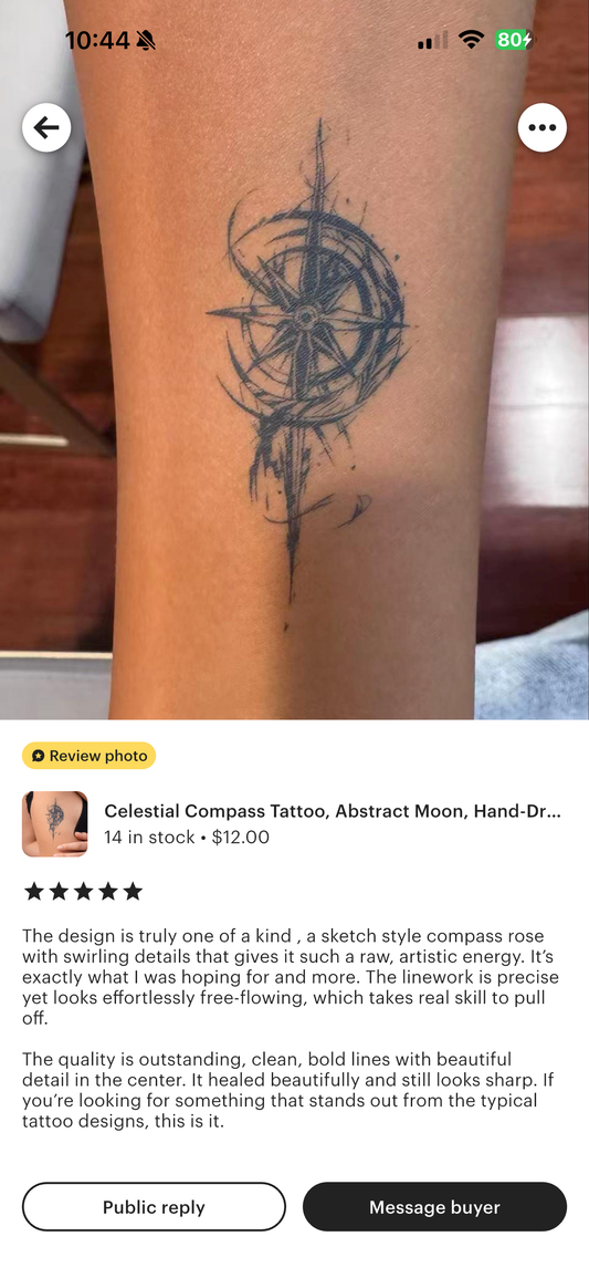 Celestial Compass Tattoo