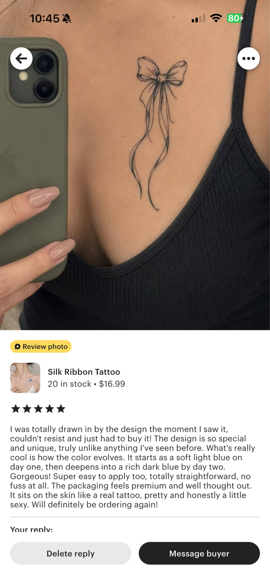 Silk Ribbon Tattoo