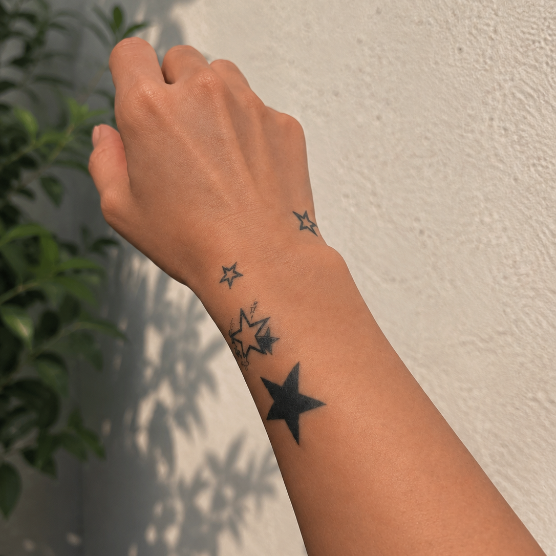 Fine line floral temporary tattoo — Alter Ego Ink