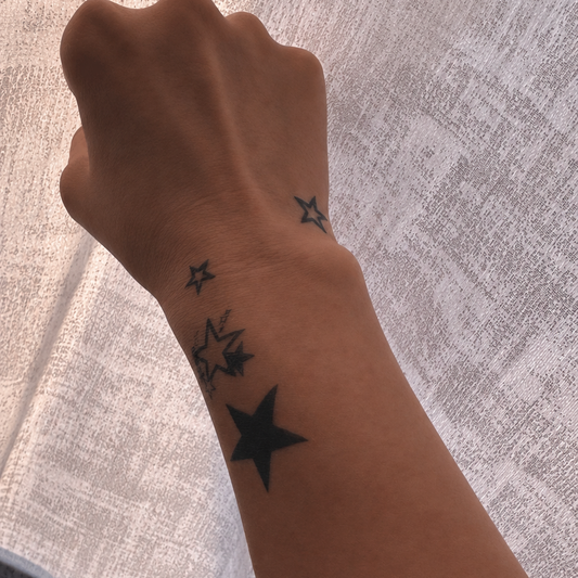 Star Kisses Tattoo, Star Tattoo, Premium ink tattoo, Hand-Drawn Tattoo