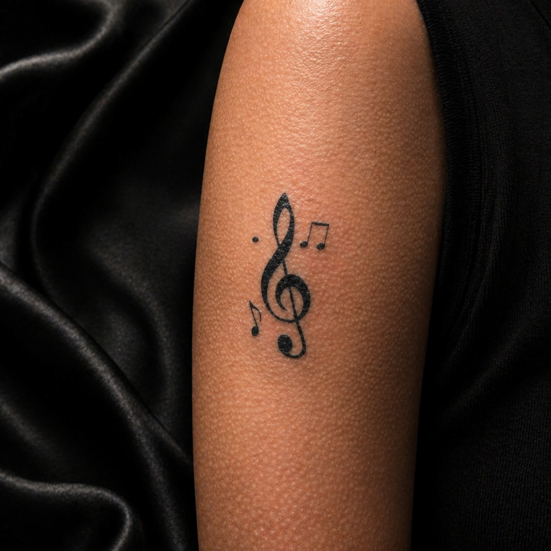 Melody With You fine line music note temporary tattoo — Alter Ego Ink BTS inspired waterproof design