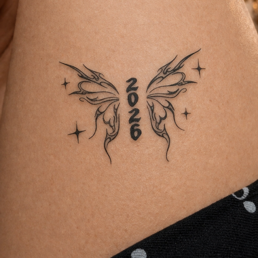 Class of 2026, Graduate Wings, Future Wings, Premium ink tattoo, Hand-Drawn Butterfly Tattoo
