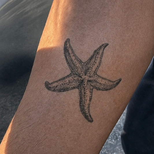 Seastar tattoo, Starfish tattoo, Ocean soul, Temporary Fine-Line Art