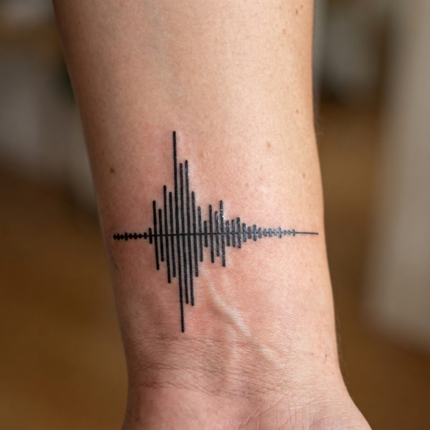 Sound-wave tattoo
