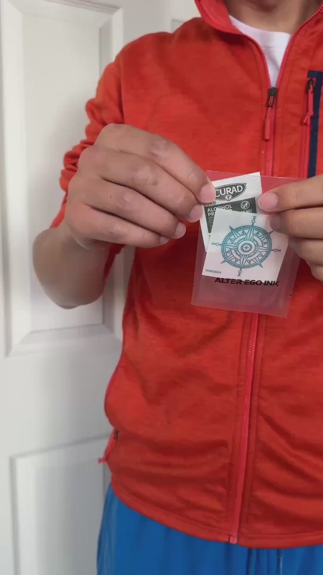 Celestial Compass temporary tattoo application, development and waterproof wear test video — Alter Ego Ink fine line compass real tattoo look