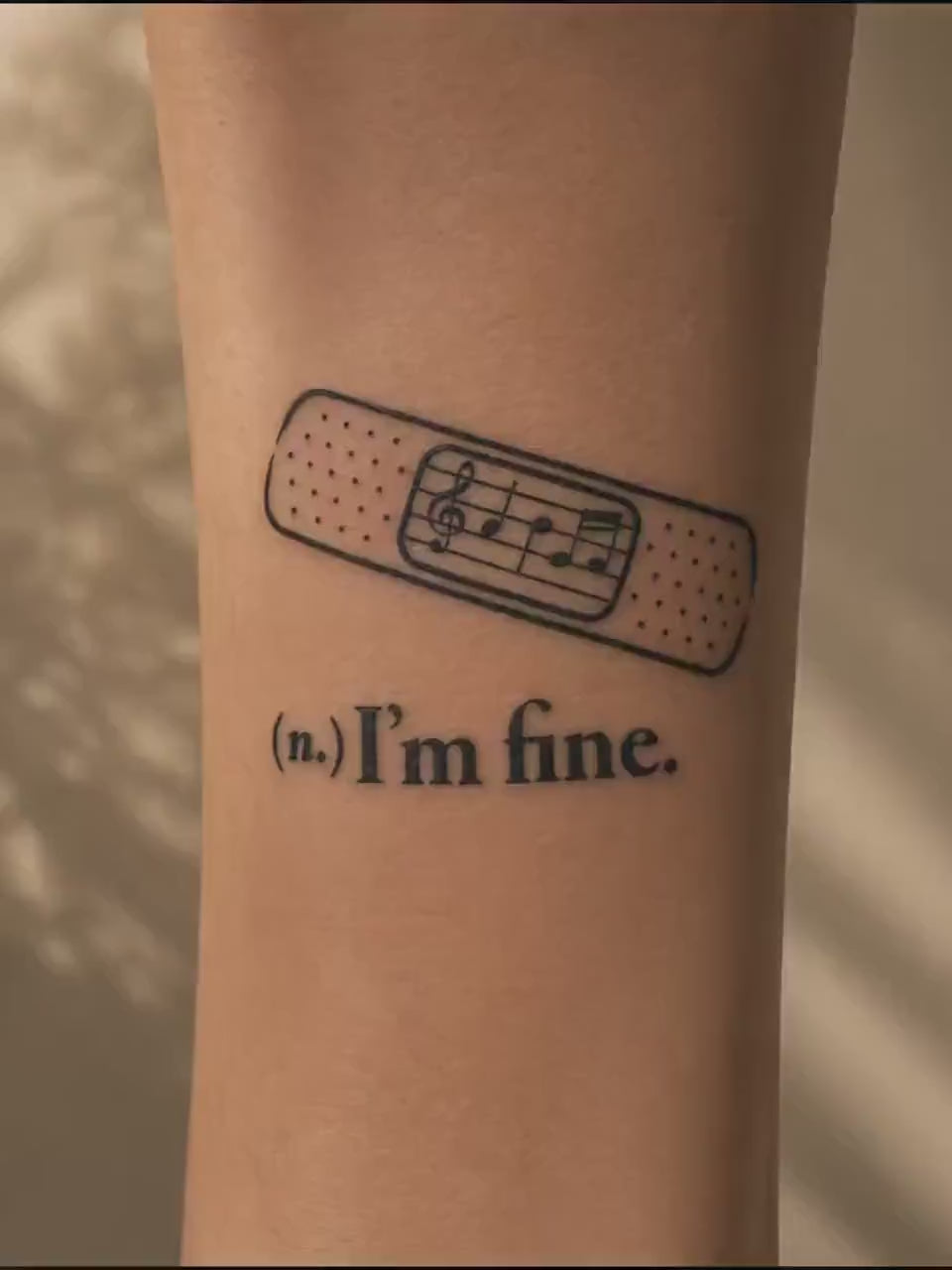 I’m Fine temporary tattoo application and final developed look video — Alter Ego Ink Healing Melody real tattoo look