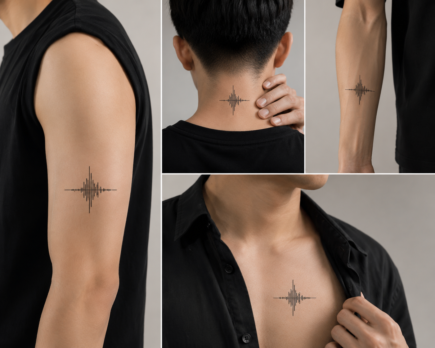 Sound of Us temporary tattoo lifestyle photo — Alter Ego Ink waterproof music tattoo